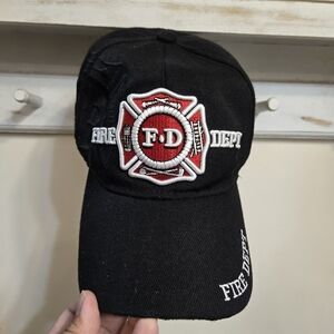 4 for $20 ☢️Ball cap, black, fire department logo.